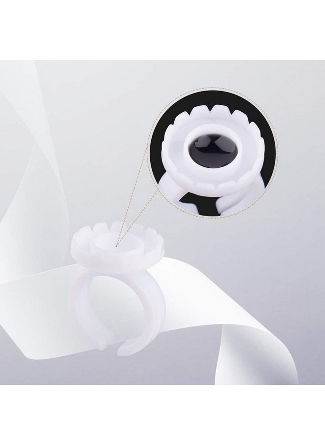 BEYELIAN BEYELIAN Smart Glue Cups Fanning Cup Lash Glue Holder for Eyelash Extensions 2 Methods of Use 100 PCS Professional Use PP Material Harmless to Human  - Image 5