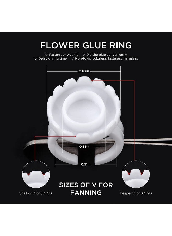 BEYELIAN BEYELIAN Smart Glue Cups Fanning Cup Lash Glue Holder for Eyelash Extensions 2 Methods of Use 100 PCS Professional Use PP Material Harmless to Human  - Image 3
