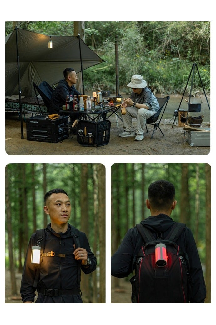 Camping Lantern Rechargeable and Solar Energy, Up to 12Hrs, 1800mAh LED Lantern with 4 Brightness, IP44Waterproof, Camping Light for Power Outages Hiking Emergency Hurricane White - Image 2