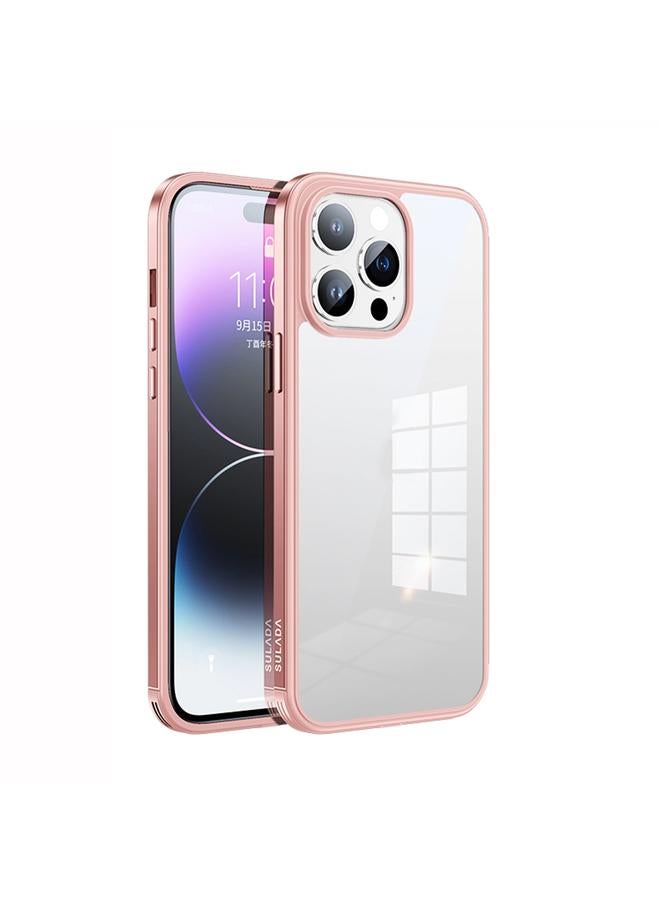 Case For iPhone 14 Pro Max Metal Frame + Nano Glass + TPU Phone Case