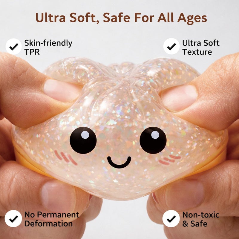 Glitter Dumpling Squishy Toy 1PCS Random Color  Surprise Box 10 Colors Stress Relief - Image 5
