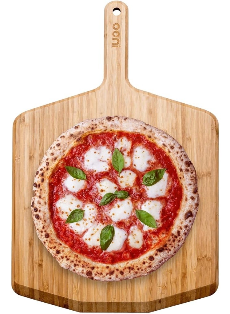 Ooni 14” Bamboo Pizza Peel – Lightweight Smooth Pizza Paddle and Serving Board Outdoor Pizza Oven Accessories - Image 1
