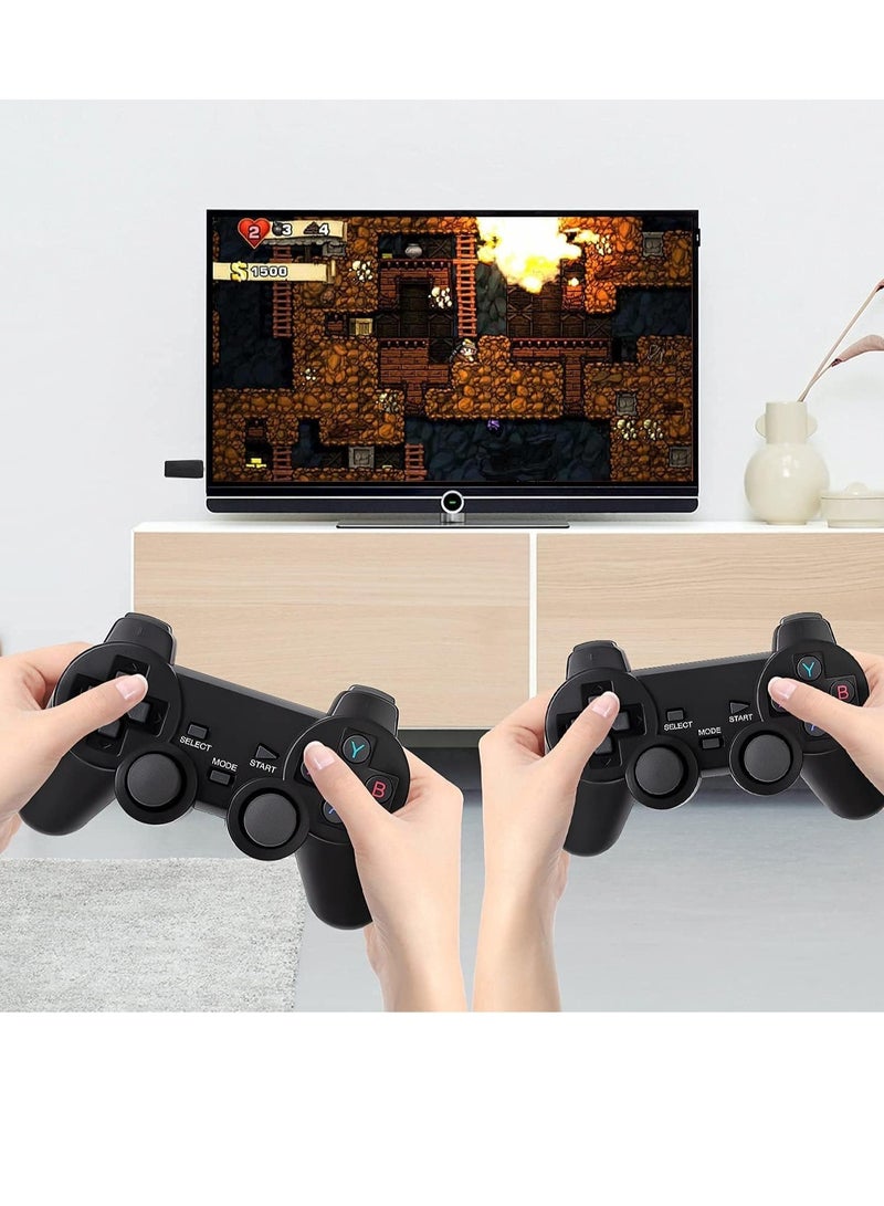 ELTRAZONE وحدة ألعاب 4K مع وحدتي تحكم لاسلكية مزدوجة 2.4G، عصا ألعاب فيديو قابلة للتوصيل والتشغيل، تحتوي على 3,500 لعبة مدمجة، 9 محاكيات كلاسيكية، مخرج HDMI عالي الدقة للتلفاز - Image 3