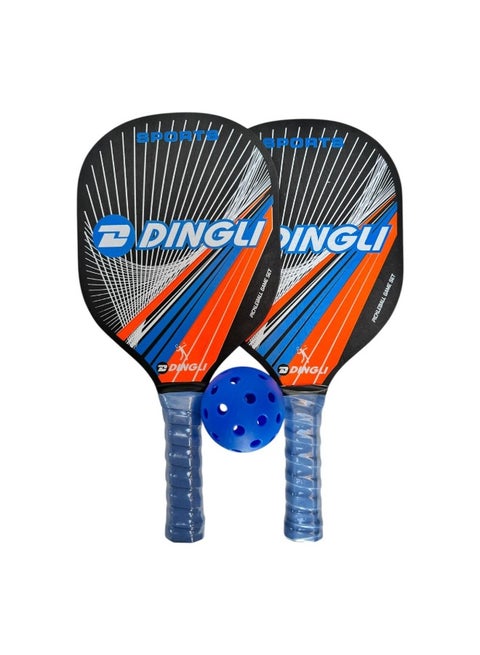 Pickleball Paddle Set for Beach & Seaside, 2 Paddles with 4 Balls, Lightweight Design with Comfortable Grip Handles for Outdoor Fun, Parks, Courts & Recreational Play