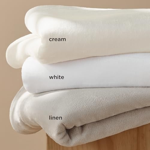 Bedsure GentleSoft Fleece Blankets Queen Size White - Bed Blanket Soft Lightweight Plush Fuzzy Cozy Luxury Microfiber, 90x90 inches - Image 4