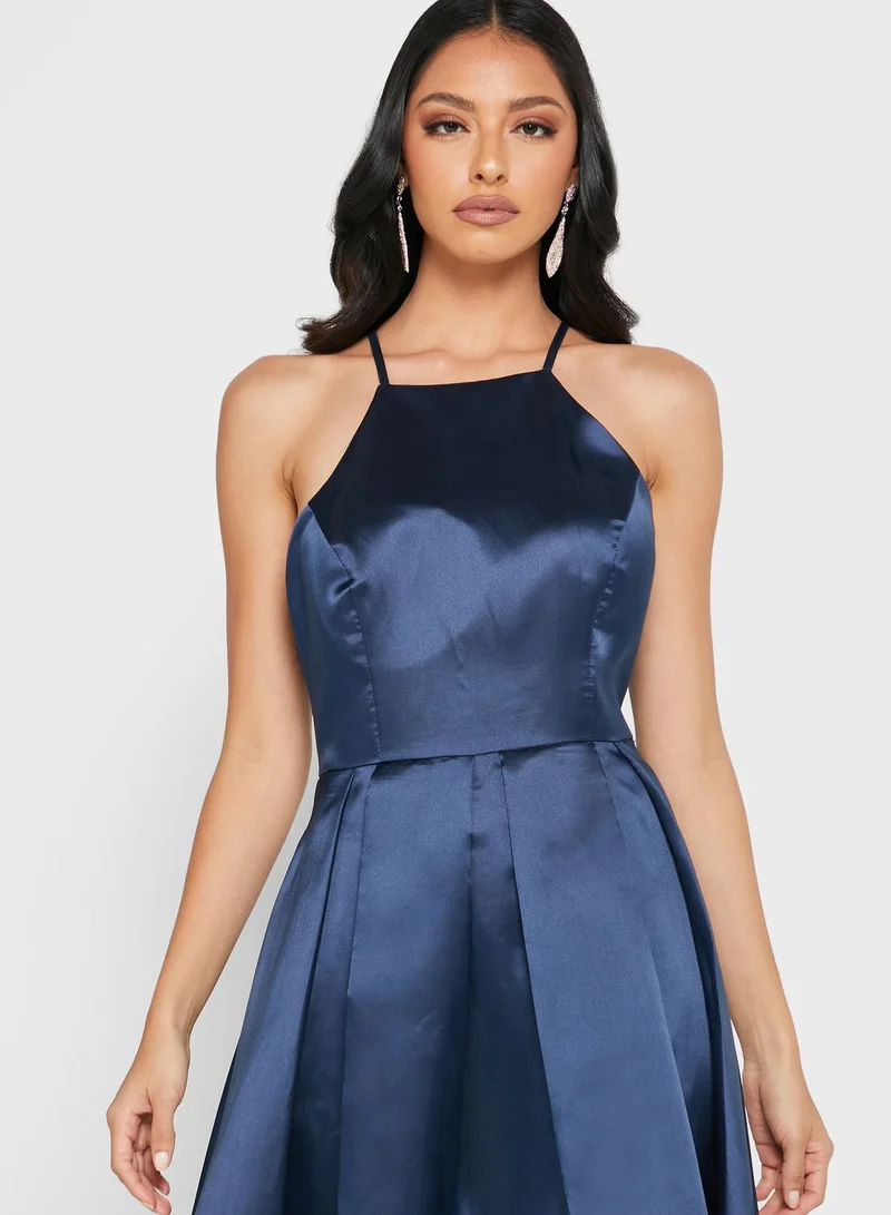 Ella Limited Edition Satin Square Neck Dress