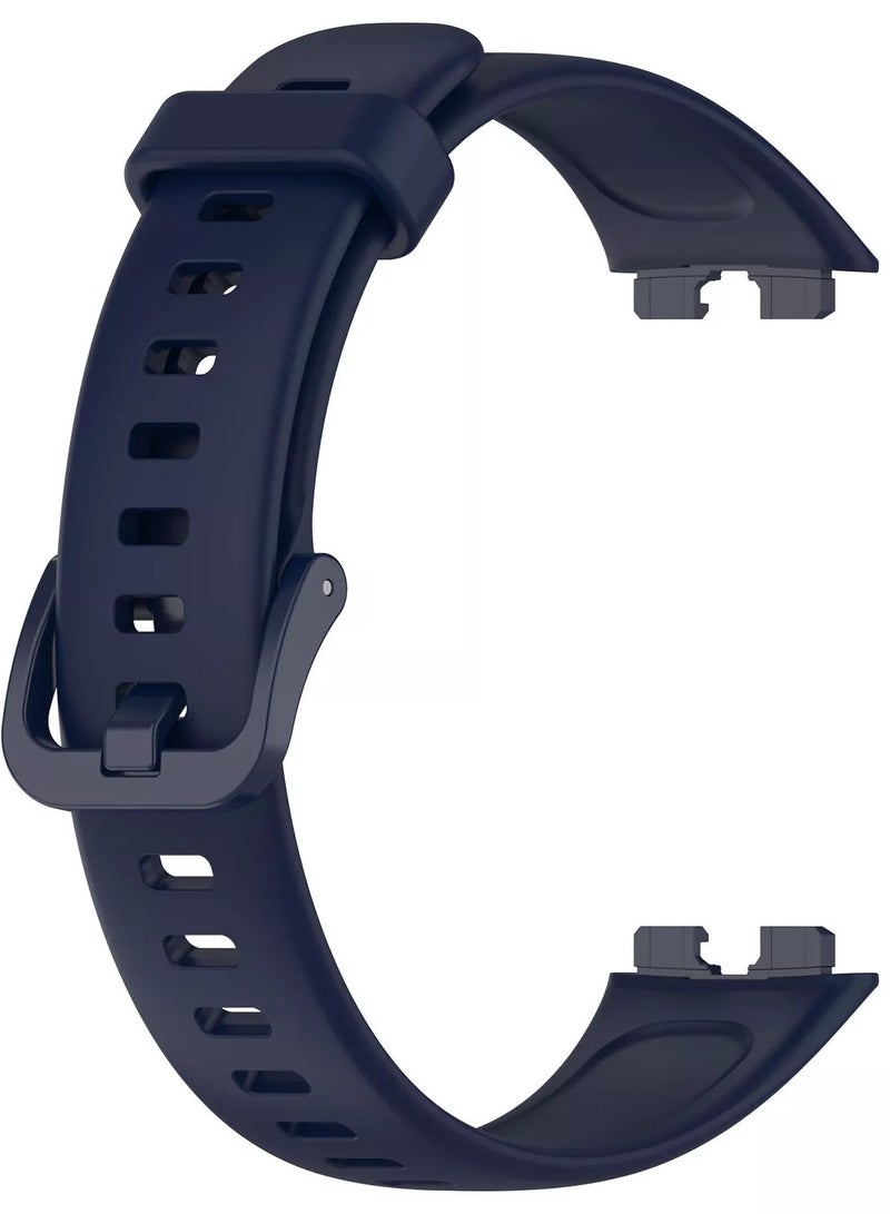 Silicone Strap For Huawei Band 9 Band 8 Replacement Sport Watch band Strap Blue - Image 1
