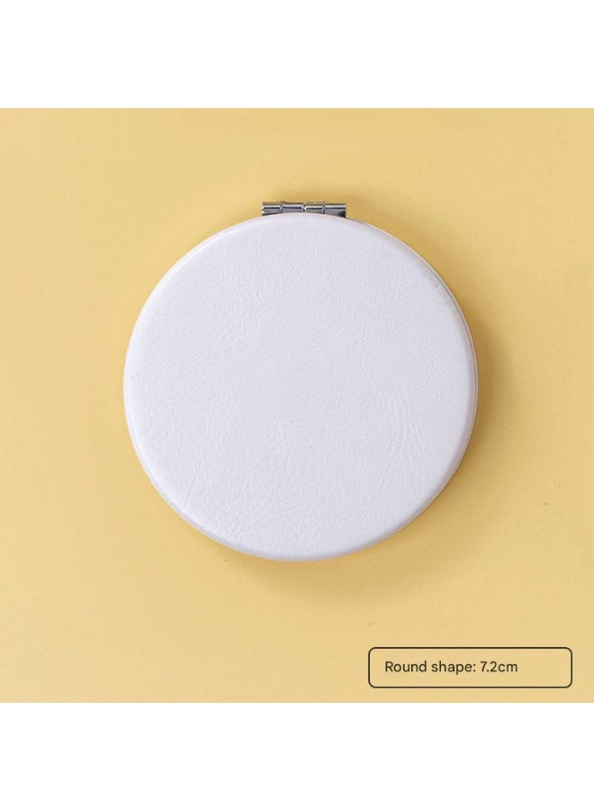 مرآة مكياج صغيرة محمولة قابلة للطي على الوجهين للنساء بسطح من جلد البولي يوريثان ومرآة مغناطيسية عالية الدقة قابلة للفتح والإغلاق ضرورية للسفر - Image 5