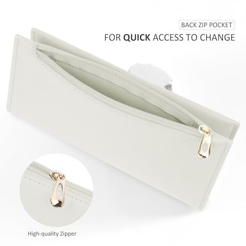 Tipmile Ultra Slim Wallet for Women Bifold Leather RFID Blocking Credit Card Holder Ladies Womens Wallet with Zip Pocket - Image 5