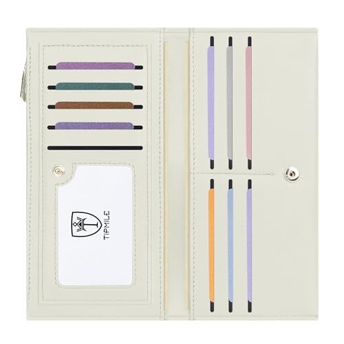 Tipmile Ultra Slim Wallet for Women Bifold Leather RFID Blocking Credit Card Holder Ladies Womens Wallet with Zip Pocket - Image 1