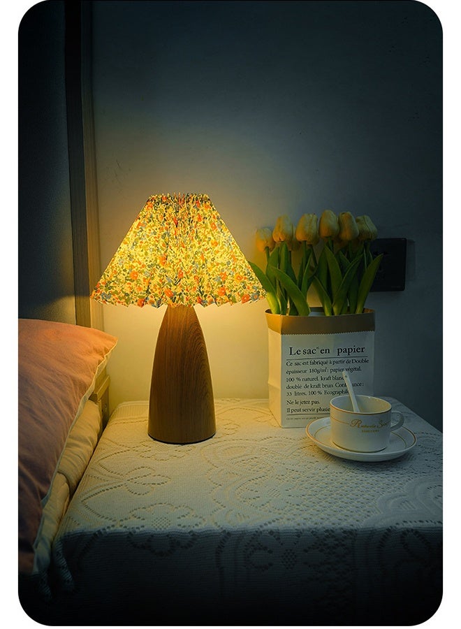 مصباح جدول LED السطوع والألوان القابلة للضبط مزود بمصباح سرير مزود بحواف الجوز المثالي لغرفة النوم جناح الليل مكتب القراءة ضوء - Image 4