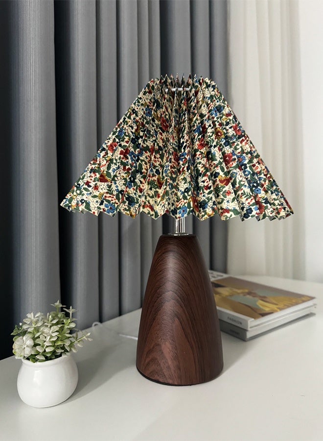 مصباح جدول LED السطوع والألوان القابلة للضبط مزود بمصباح سرير مزود بحواف الجوز المثالي لغرفة النوم جناح الليل مكتب القراءة ضوء - Image 5