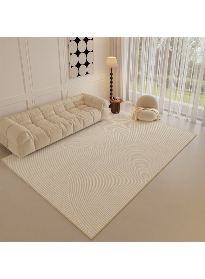 keke Simple Cream Large Area Fluffy Rug Carpet 200X340 CM  (Three Proof Cotton Based Loop Velvet) - Image 2