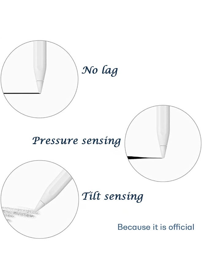 شابية 6 قطع رؤوس بديلة لقلم Apple Pencil 1st 2nd 3rd USB-C Pro، لأقلام Apple Pencil، رؤوس أقلام ناعمة مزدوجة 2B، رأس قلم تلوين، رأس قلم ستايلس بديل، لقلم Apple Pencil الجيل الأول والثاني لأجهزة iPad، أبيض - Image 4