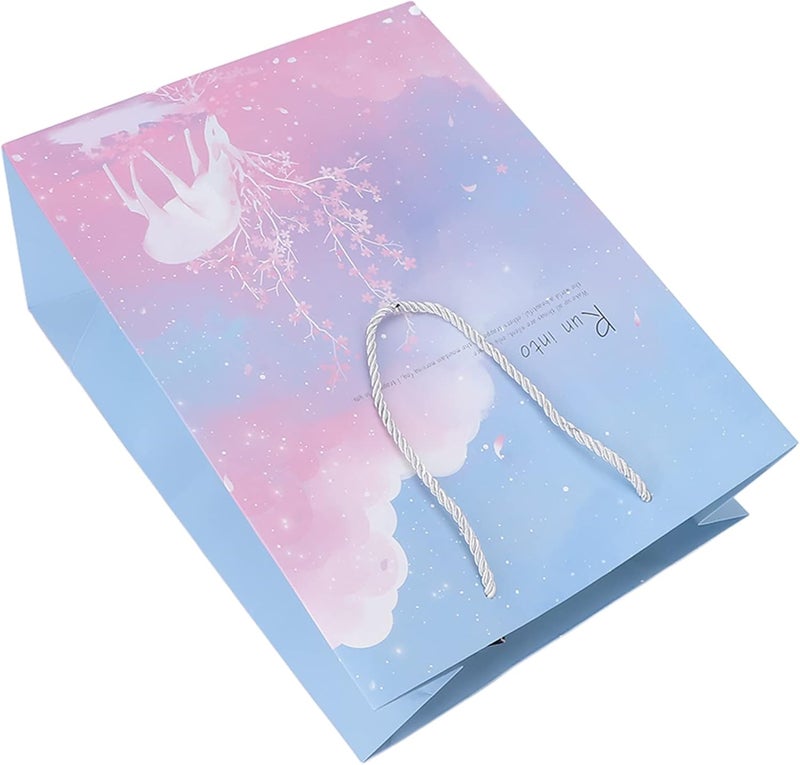 klarako Gift Bag with Handle,Exquisite Kraft Paper Bag Kraft Gift Bags,Colorful Pattern Gift Bag Gift Wrap Bags Perfect Solution for Shopping Birthday Party Weddings - Image 3