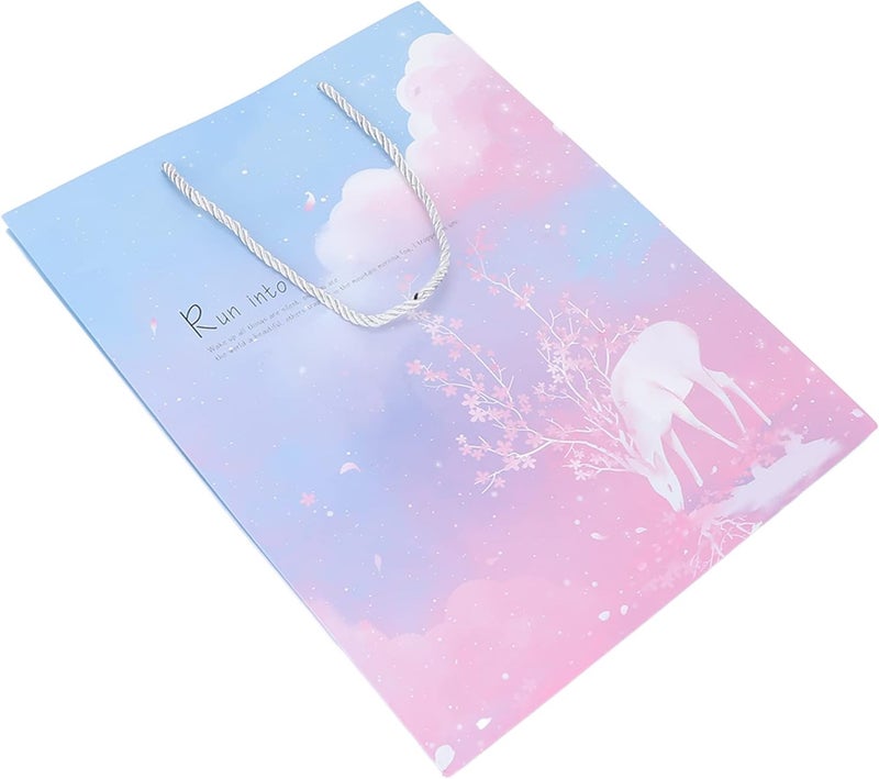 klarako Gift Bag with Handle,Exquisite Kraft Paper Bag Kraft Gift Bags,Colorful Pattern Gift Bag Gift Wrap Bags Perfect Solution for Shopping Birthday Party Weddings - Image 4