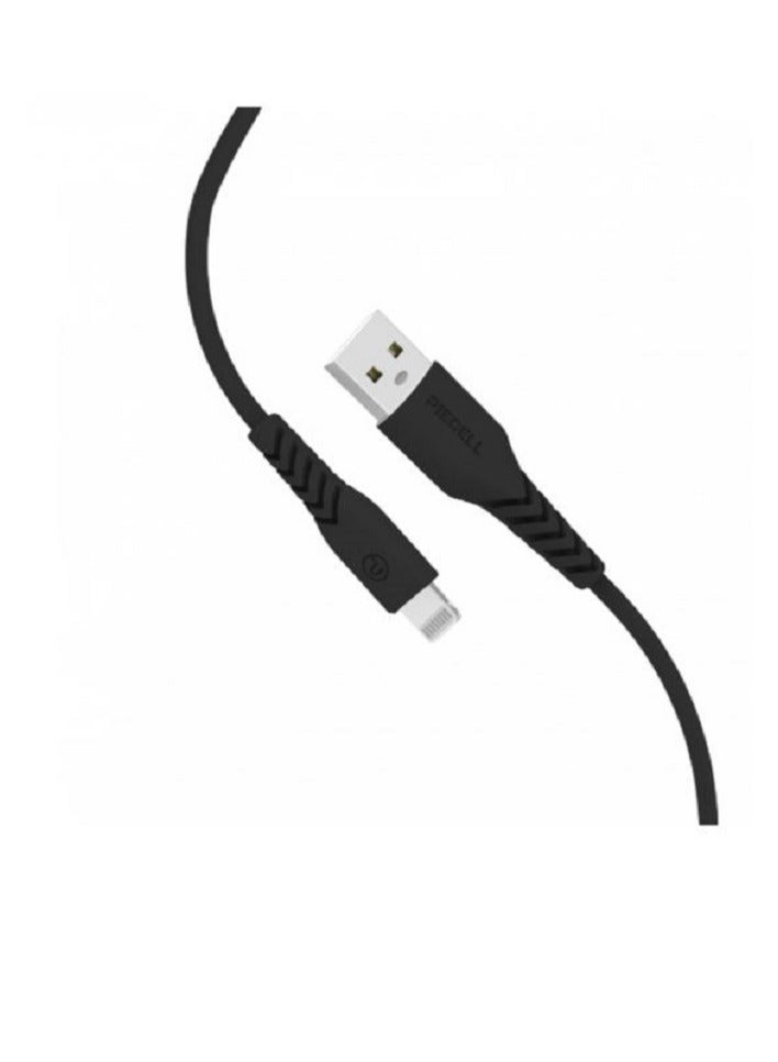 PIECELL iPhone cable, 120 cm, American brand Piecell, certified by Apple, black leather - Image 3