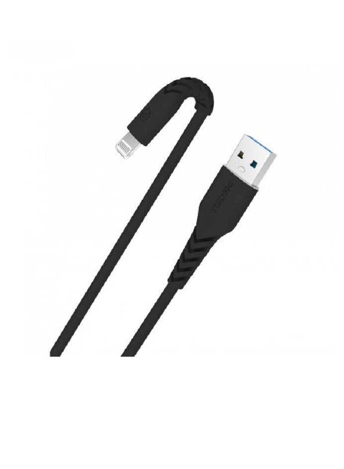 PIECELL iPhone cable, 120 cm, American brand Piecell, certified by Apple, black leather - Image 4
