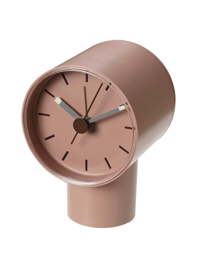 إيروريكس ساعة منبه، تناظرية/وردي باهت، 8×9 سم - Image 1