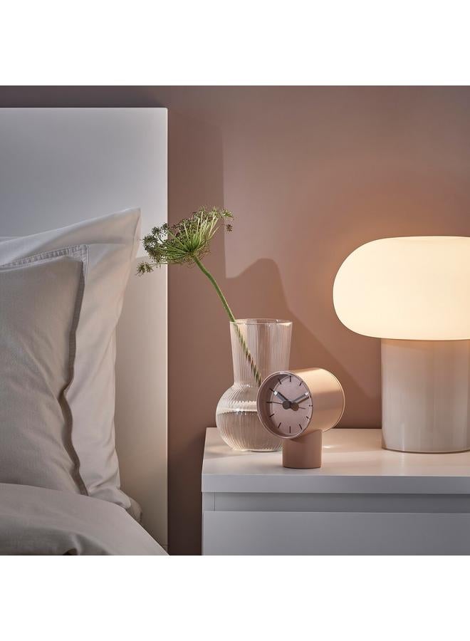 إيروريكس ساعة منبه، تناظرية/وردي باهت، 8×9 سم - Image 2