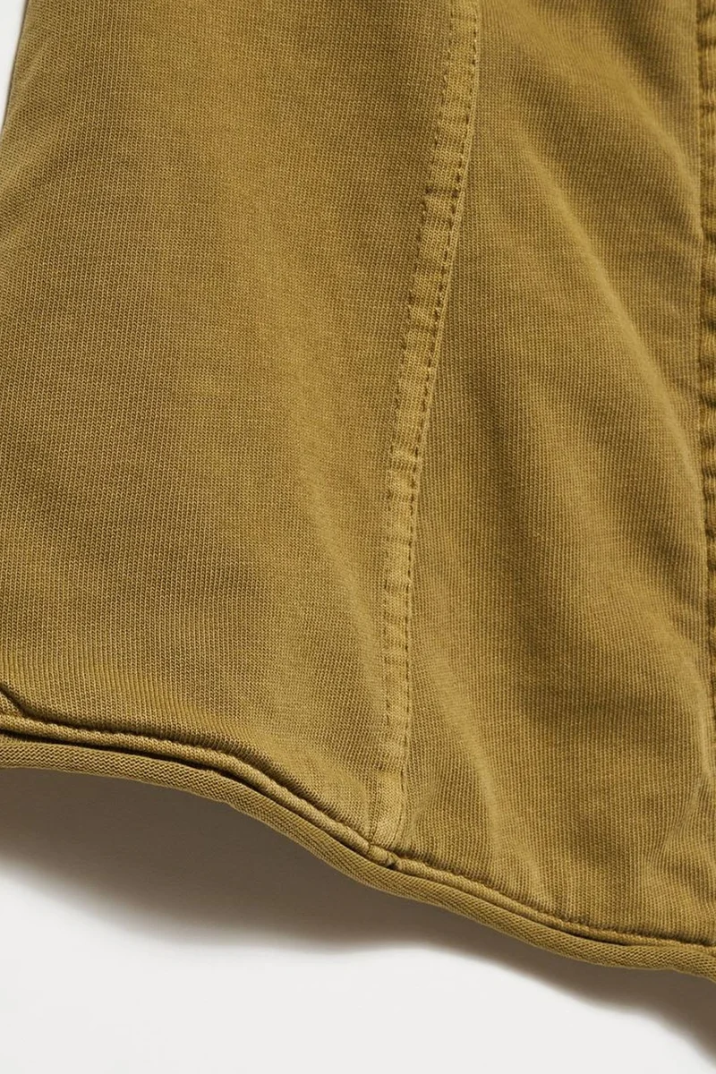 Dilvin Khaki Green DILVIN Women's Strapless Cropped Cotton Zip Top for Women | Best Price UAE