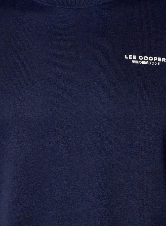 لي كوبر Lee Cooper Men Regular Fit Crew Neck Short Sleeve Logo Print T-shirt