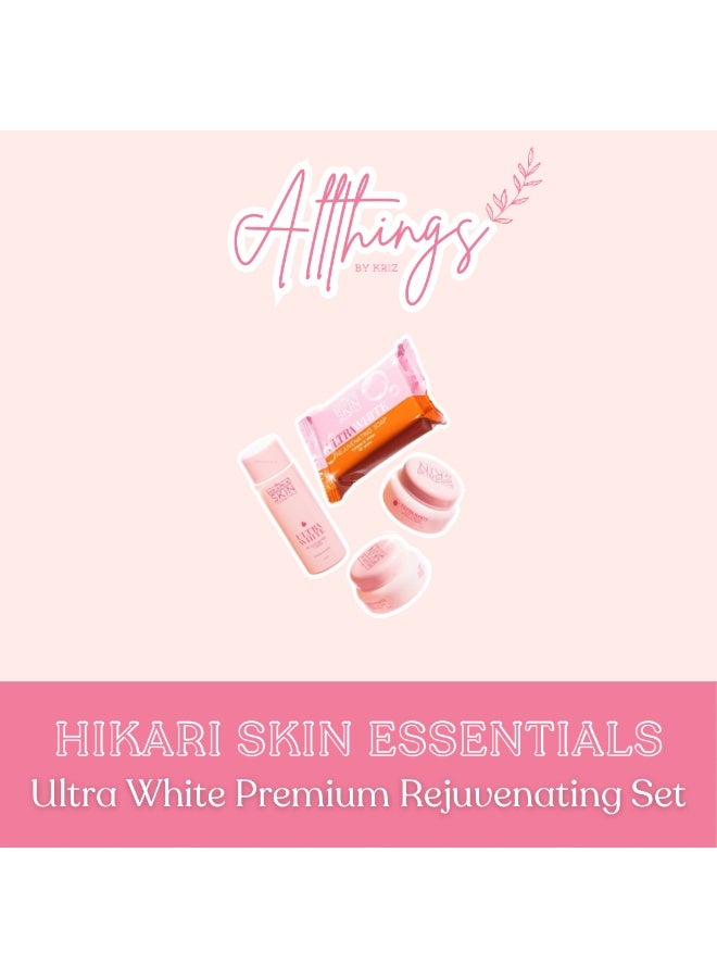 Hikari Skin Essentials Ultra White Set | 4-in-1 Rejuvenating Kit for Skin Brightening, Exfoliation & Clear Complexion - Image 5
