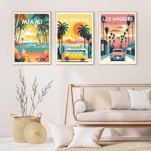 ARPADAMO 6 Pack Diamond Art Kits for Adults,5D City Travel Diamond Painting DIY Diamond Art Landscape Diamond Painting Art Kit for Adult,Round Full Drill Diamonds,Diamond Kit for Home Decor-12x16inch - Image 2