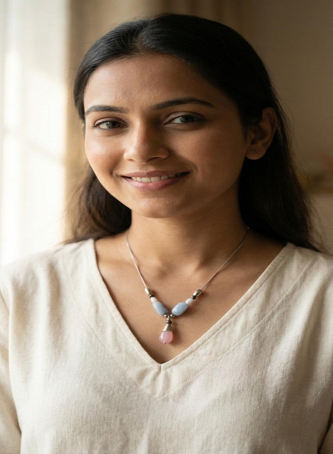 دي سي أيه قلادة مالا هندية غربية عصرية مصنوعة يدويًا من DCA للنساء والفتيات (4515) - Image 3