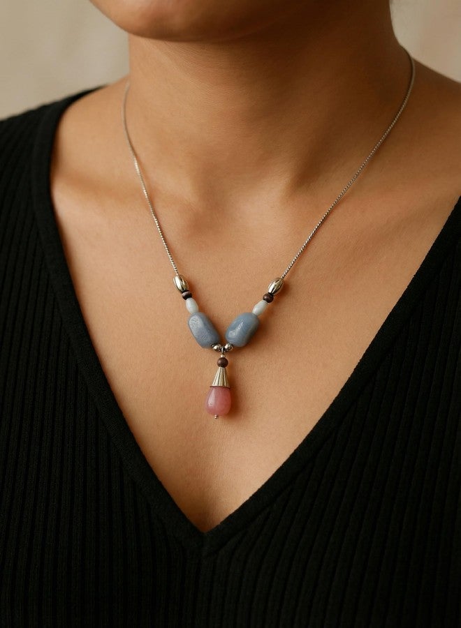 دي سي أيه قلادة مالا هندية غربية عصرية مصنوعة يدويًا من DCA للنساء والفتيات (4515) - Image 2