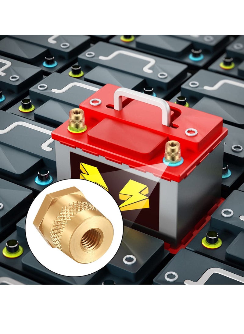 Battery Terminal Connectors Set, Side Post Bolt Compatible with Other Accessories to Battery, for M8 Top Threaded Charging Extender Adaptor