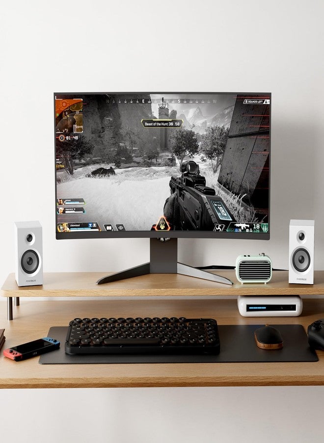 Probox مكبرات صوت Probox BT16 Active Bookshelf، مقاس 3.5 بوصة، مع مكبر صوت عالي التردد مقاس 1 بوصة، 60 واط RMS-Bluetooth 5.3، محول رقمي تناظري مدمج 24 بت، USB، صوت محيطي ديناميكي ثلاثي الأبعاد 2.0، مكبرات صوت للألعاب - أبيض - Image 5