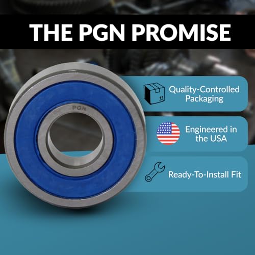 PGN Bearings محامل PGN (10 عبوة) 6204-2RS - محامل كروية مغلقة من الفولاذ الكرومي المشحم - 20x47x14 مم مع ختم مطاطي ودعم عالي السرعة - Image 5