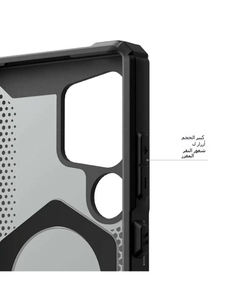 عام متوافق مع حالة الهاتف سامسونج غالاكسي S25 الترا مع الشحن المغناطيسي وحماية عدسة الوقوف إسقاط حالة الهاتف مقاومة - Image 5