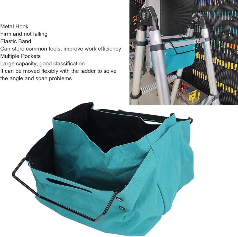 Oxford Fabric Telescoping Ladder Storage Bag with Tool Pouch 20KG Load Capacity - Image 5