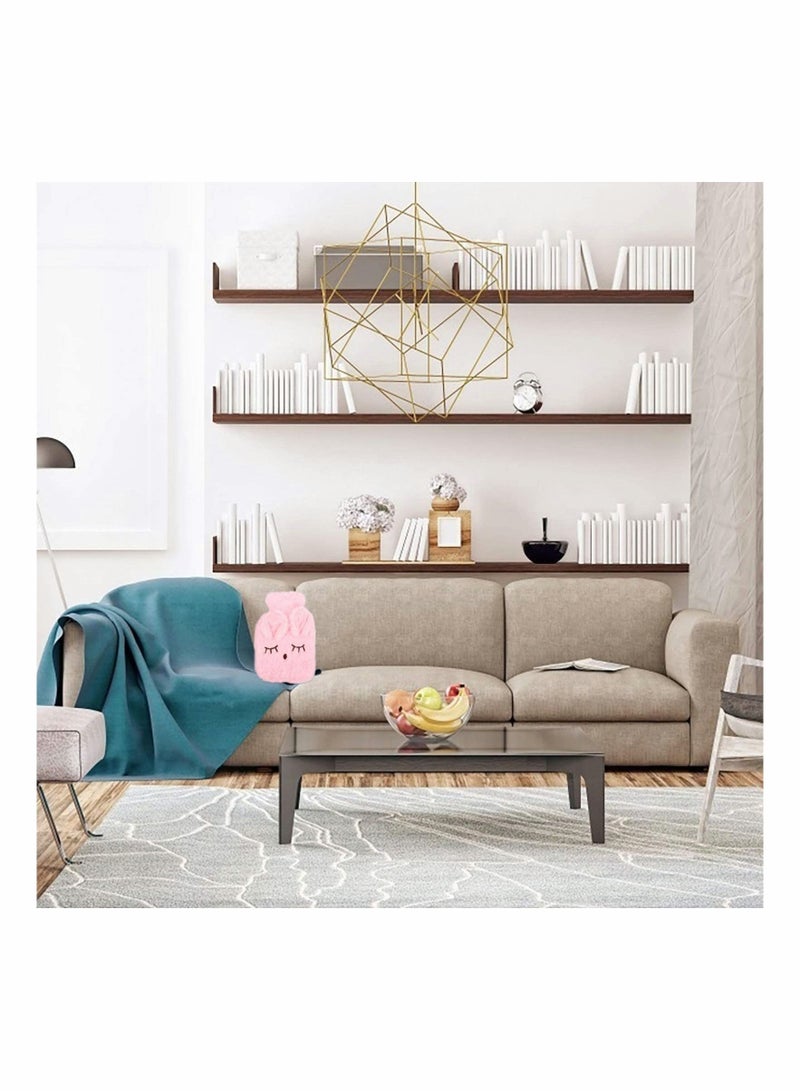 SYOSI 1 Set Hot Water Bottle Plush Rabbit Detachable Winter Hand Warmer Hot Water Bag with Cover for Cramps Pain Relief Arthritis Aches Pains (Pink) - Image 5