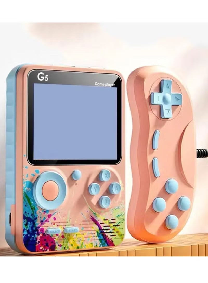 Retro Mini Handheld G5 Game Console Pink - Image 1
