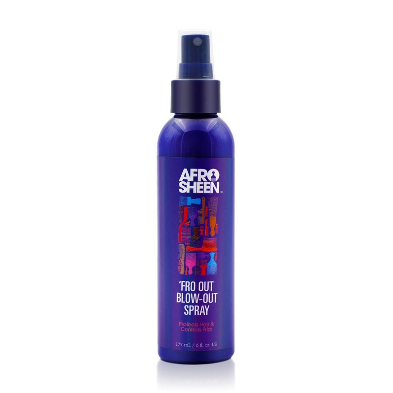 Afro Sheen 'Fro Out Blow-Out Spray. Protects Hair & Controls Fizz. 6 Oz. - Image 1