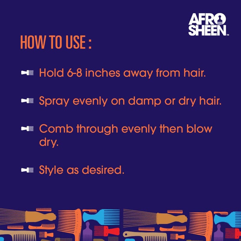 Afro Sheen 'Fro Out Blow-Out Spray. Protects Hair & Controls Fizz. 6 Oz. - Image 3