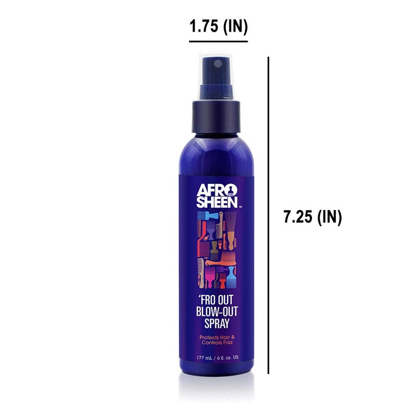 Afro Sheen 'Fro Out Blow-Out Spray. Protects Hair & Controls Fizz. 6 Oz. - Image 4