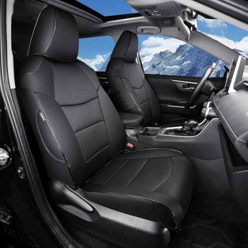 HKZ Custom Fit Corolla Cross Car Seat Covers Full Sets for 2021 2022 2023 2024 2025 2026 Toyota Corolla Cross L LE XLE NonHybrid Faux LeatherBlack