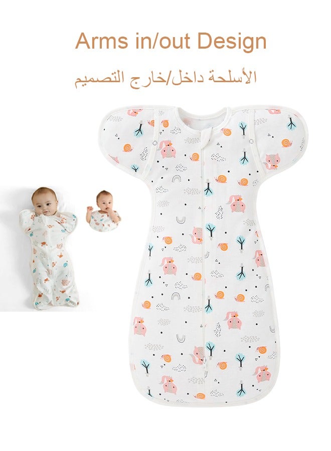 باربي الفيل بطانية أطفال قابلة للارتداء 60 سم × 30 سم مع سحاب ثنائي الاتجاه، سهلة الاستخدام، مصنوعة من ألياف قطنية 100% ناعمة وصديقة للبشرة، كيس نوم بأكمام، كيس نوم انتقالي، ملابس للأطفال من عمر 6 إلى 9 أشهر - Image 3