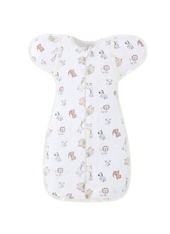 bbet 60cm*30cm Baby Wearable Blanket with 2-Way Zipper Easy to Use， 100% Cotton Fiber Soft and Skin-Friendly Sleep Bag with Sleeves Swaddle Transition Sleep Bag Sack Clothes for 6-9 Months Baby  - Image 5