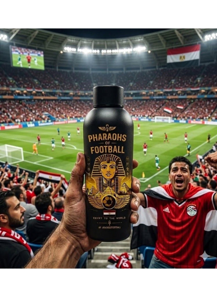 Custom Printed Stainless Steel Water Bottle – Pharaohs of Football Design – 500ml Vacuum Insulated Bottle - Image 2