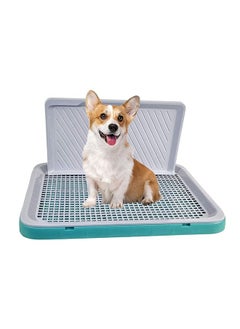 Dog Toilet Training, Dog Potty Tray, Washable & Easy To Clean, Keep Paws and Floor Clean, Portable, Dog Pee Training, Durable, Indoor & Outdoor, Green & Grey Color, Small Size, 51 Cm Length