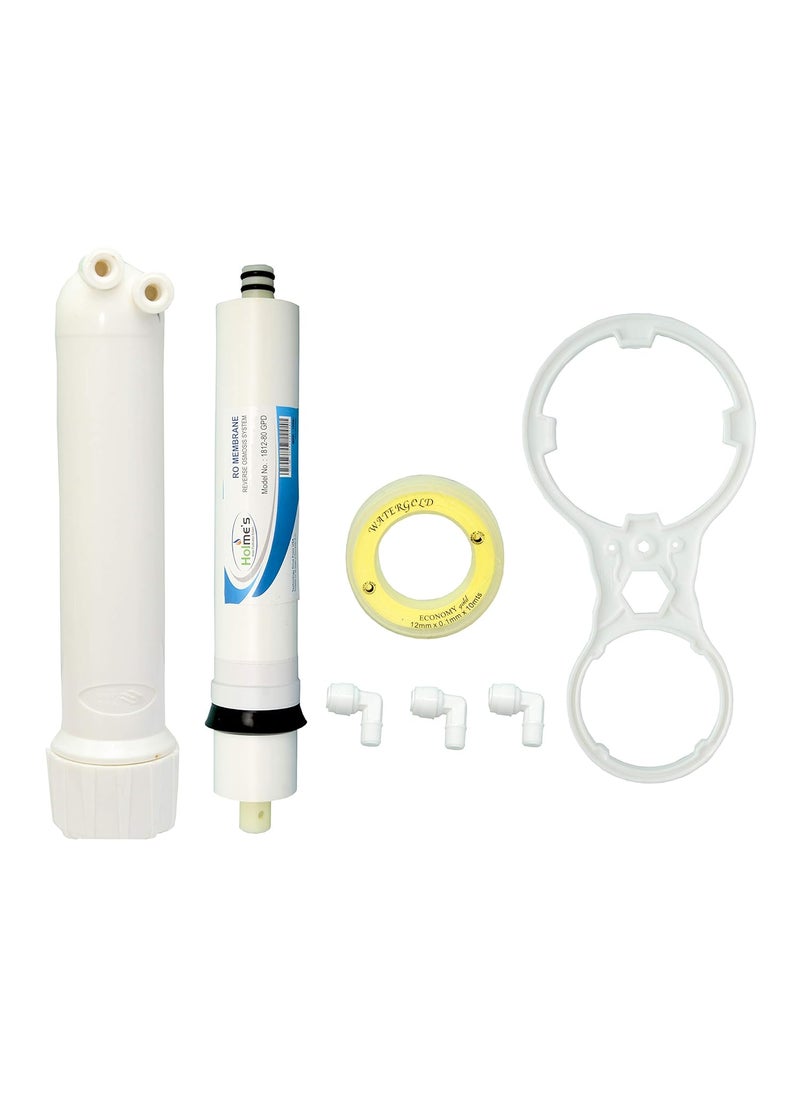 HOLME'S - Holme's Ro Membrane Water Filter for hard water Till 2000 TDS for home drinking and commercial uses this ro filter water purifier kit Membrane housing,spanner,taflone fittings Suitable for All Type RO - Image 1