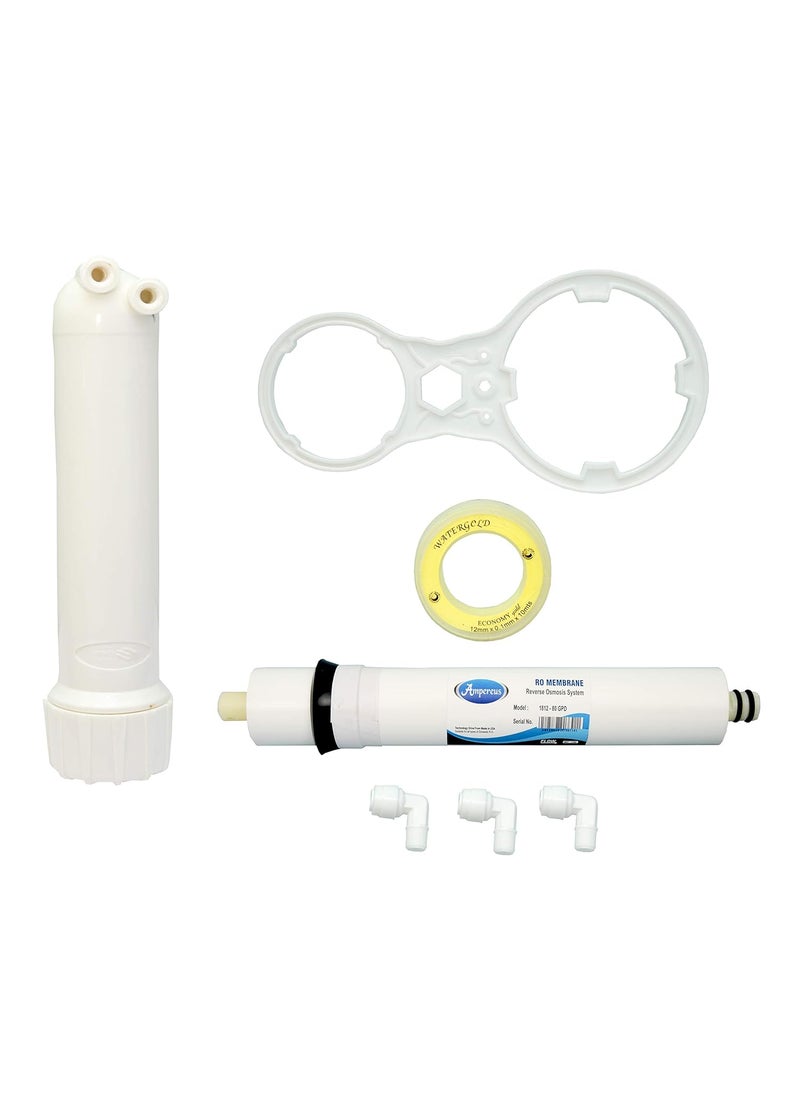 HOLME'S - Holme's Ro Membrane Water Filter for hard water Till 2000 TDS for home drinking and commercial uses this ro filter water purifier kit Membrane housing,spanner,taflone fittings Suitable for All Type RO - Image 1