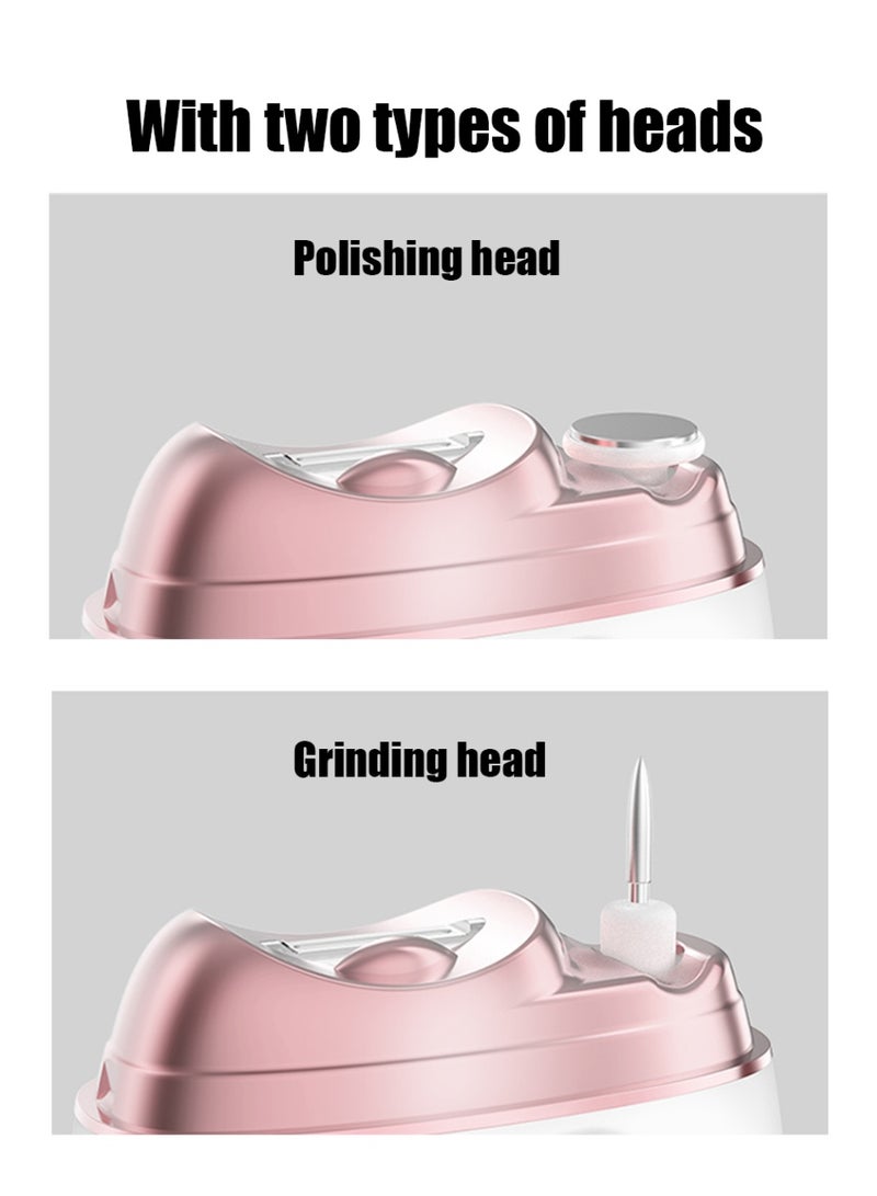 طريقة الاتصال مقلم أظافر كهربائي للصغار والكبار، 4 في 1 مع تعقيم بالأشعة فوق البنفسجية، قابلة للشحن عبر USB-C، بسرعتين وجامع للغبار، مقلم أظافر آمن لعناية الأطفال - Image 4