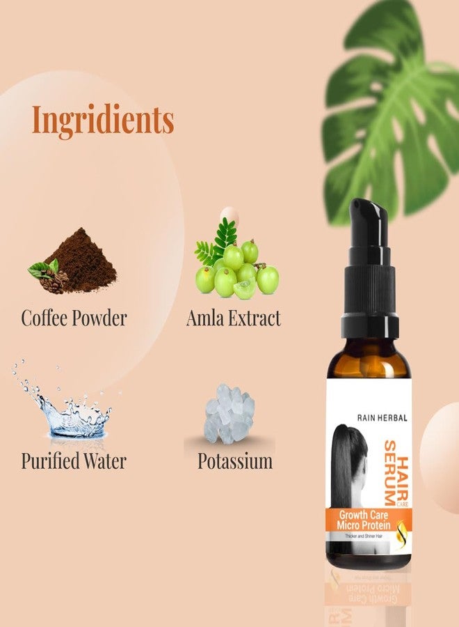 Rain Herbal سيروم الشعر بالبروتين الدقيق من رين هيربال للعناية بالشعر | يساعد على جعل الشعر أكثر كثافة ولمعاناً | 30 مل - Image 4