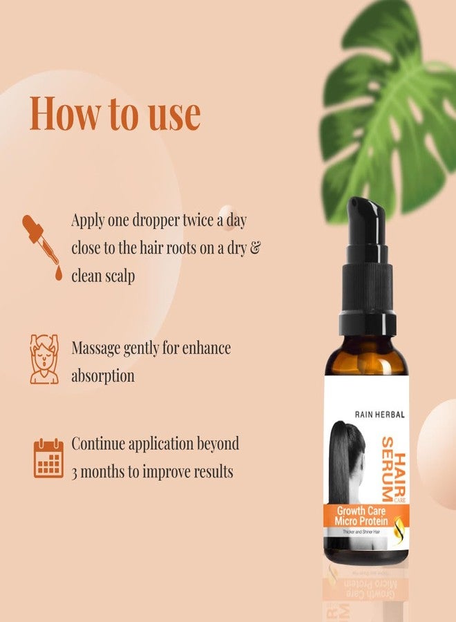 Rain Herbal سيروم الشعر بالبروتين الدقيق من رين هيربال للعناية بالشعر | يساعد على جعل الشعر أكثر كثافة ولمعاناً | 30 مل - Image 5